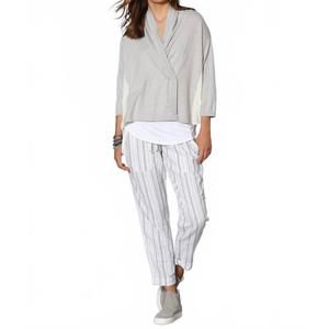 NEW LABEL+THREAD women's poolside pullover top in fog